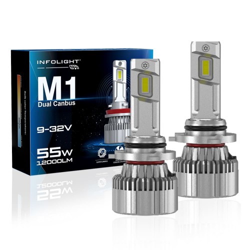 Светодиодная LED лампа Infolight M1 Dual Canbus HB4 (9006) (комплект 2шт)